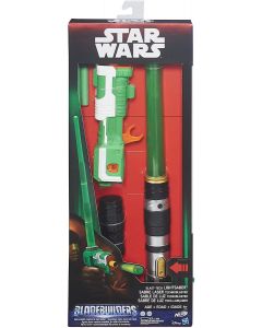 Раздвижной световой меч – бластер Nerf Star Wars Blast-Tech серии Bladebuilders со звуком и светом